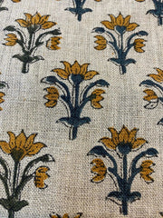 Sorell Block Print Handloom Linen Fabric